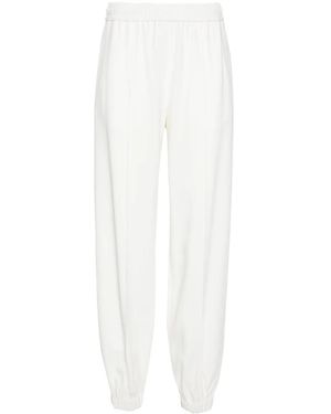 Fabiana Filippi Elasticated-Waist Tapered-Leg Trousers - White