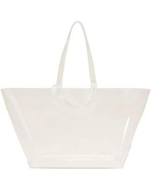 Ami Paris エンボスロゴ クリアトートバッグ M - ホワイト