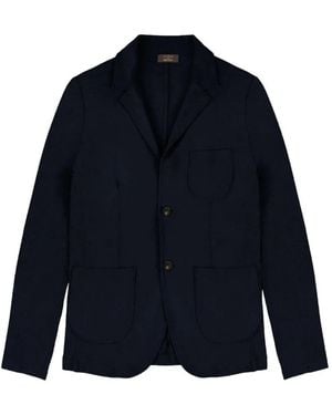 Zanone Slim-Fit Patch-Pocket Blazer - Blue