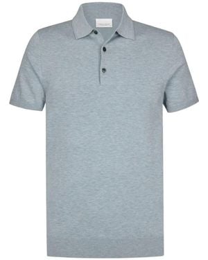 Profuomo Polo En Maille Fine - Blue