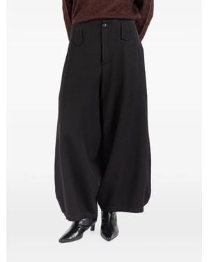 Societe Anonyme Wool Palazzo Trousers - Black