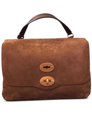 Zanellato Postina Pebble-Texture Tote Bag - Brown