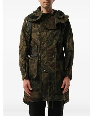 Givenchy Printed Hooded Jacket - Green