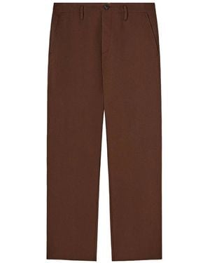RETORI Denim-Effect Straight-Leg Trousers - Brown