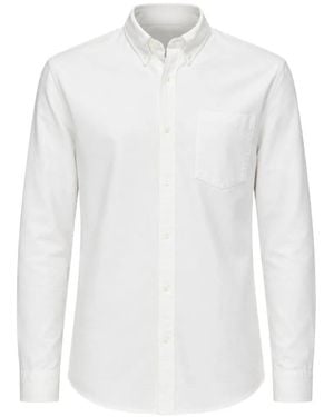A.P.C. New Greg Button-Down Collar Long-Sleeve Shirt - White