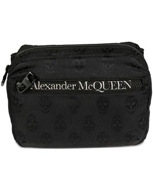 McQueen Logo-Print Belt Bag - Black