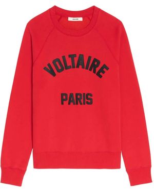 Zadig & Voltaire Logo-Lettering Sweatshirt - Red