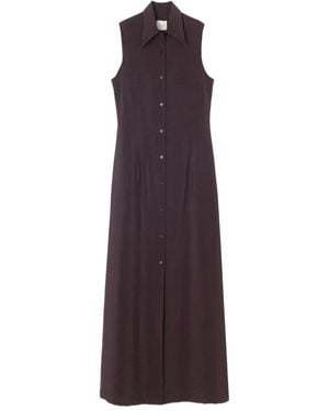 Alysi Maxikleid mit Knopfleiste - Lila