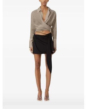 GAUGE81 Sabinas Silk Wrap Shirt - Black