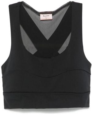 Repetto Sujetador deportivo con panel de tul - Negro