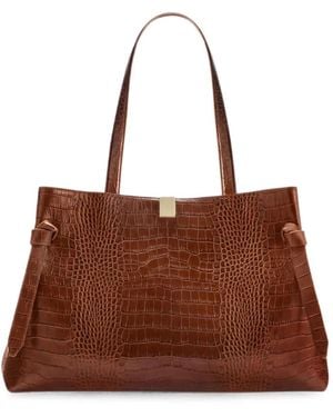 Yuzefi Gyoza Leather Tote Bag - Brown