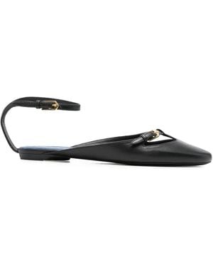Lanvin Buckle-Fastening Ballerina Shoes - White