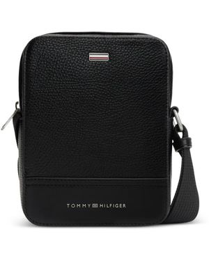 Tommy Hilfiger Leather Shoulder Bag - Black