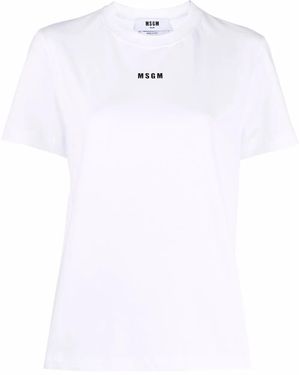 MSGM T-Shirt Mit Logo-Print - Weiß