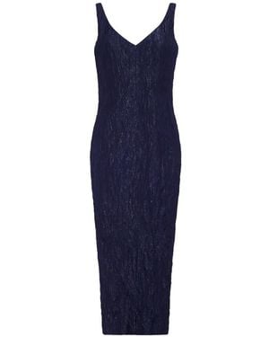 Adam Lippes Willa Crinkled-Effect Midi Dress - Blue