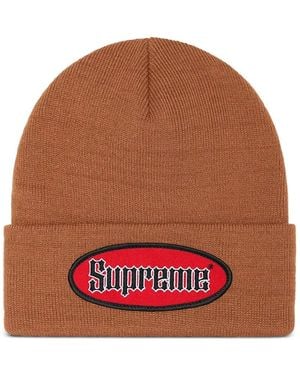 Supreme Oval Patch ビーニー - レッド