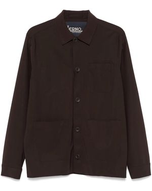 Herno Hemdjacke Mit Aufgesetzten Taschen - Schwarz