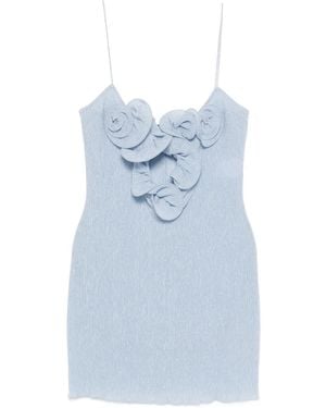 Magda Butrym Floral-appliqué mini dress - Azul
