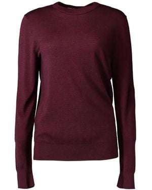 Michael Kors Long-Sleeve Crew-Neck Sweater - Purple
