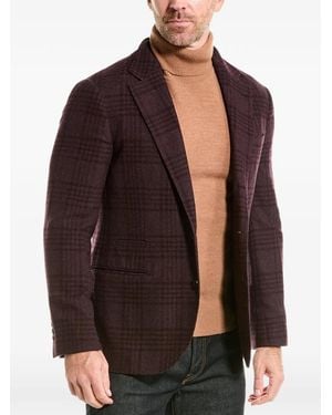 Brunello Cucinelli Plaid-Check Blazer - Brown