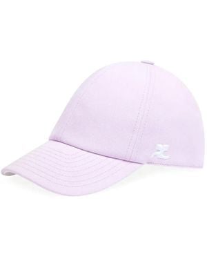 Courreges Cotton Baseball Cap - Purple