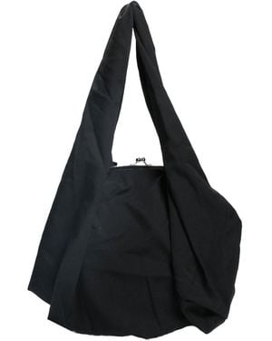 Y's Yohji Yamamoto Wool Gabardine Shoulder Bag - Black