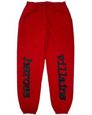 Sp5der Pantalon De Jogging X Metro Boomin Heroes X Villains La Exclusive À Chevilles Élastiquées - Red