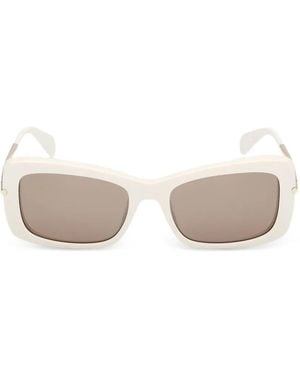 Max Mara Eyewear Rectangle-Frame Sunglasses - White