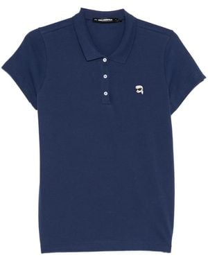 KARL LAGERFELD Ikon Polo Shirt Polo - Blue