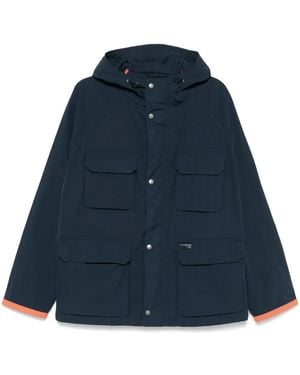 Fay Patch-Pocket Hooded Jacket - Blue
