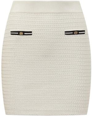 Amiri Pocket-Detail Mini Skirt - Natural