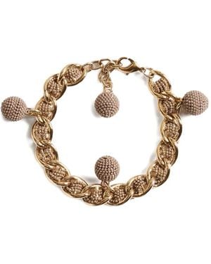 Fabiana Filippi Beaded-Sphere Chain Bracelet - Metallic