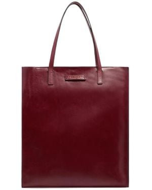 The Bridge Bovine Leather Tote Bag - Red