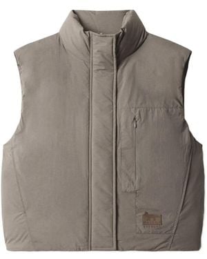 Maison Kitsuné Gilet Imbottito A Collo Alto - Marrone
