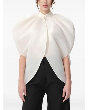 Concepto Sage Cape Blouse - White