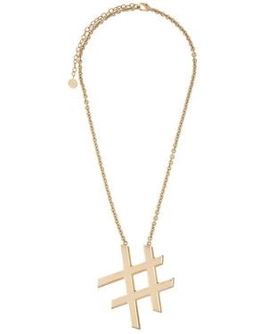 Lanvin Halskette Mit Hashtag-Anhänger - Weiß