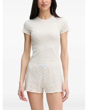 Guess Floral-Print Pyjamas Set - White