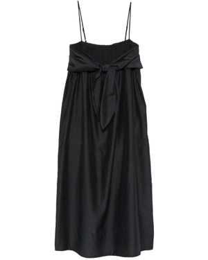 Vince Bow-Detail Midi Dress - Black