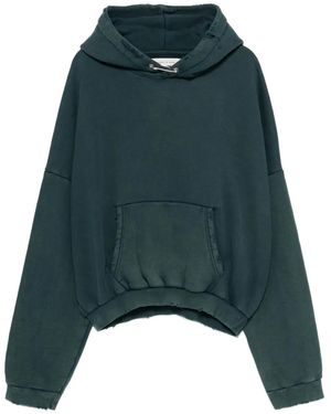 Stay Human On Earth Safety Pin-Detail Hoodie - Green