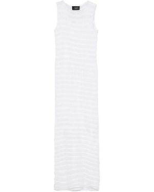 A.M.G Knitted Maxi Dress - White