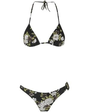 Tom Ford Floral-Print Bikini - Metallic