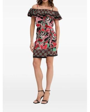 Morgan Floral-Print Mini Skirt - Red