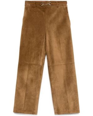 Gucci Horsebit-Detail Trousers - Brown