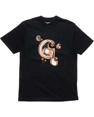 Carhartt Solar Chrome C-Logo T-Shirt - Black