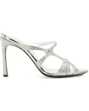 Sergio Rossi Crystal-Embellished Sandals - White