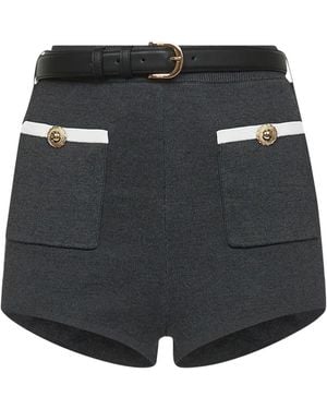 Self-Portrait Shorts Elasticizzati - Nero
