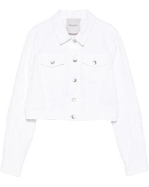ERMANNO FIRENZE Embroidered Denim Jacket - White