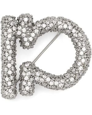 Jil Sander Omega-Shaped Brooch - Metallic