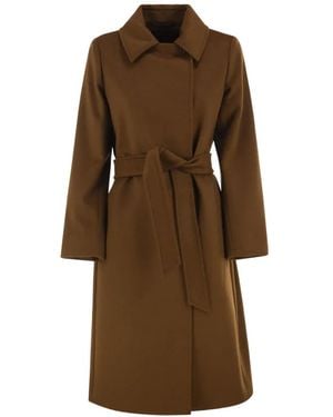 Max Mara Double-Breasted Wool Coat - Brown