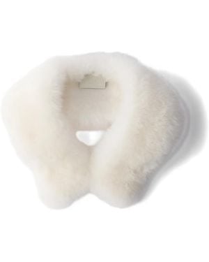 Prada Goat-Fur Collar - White